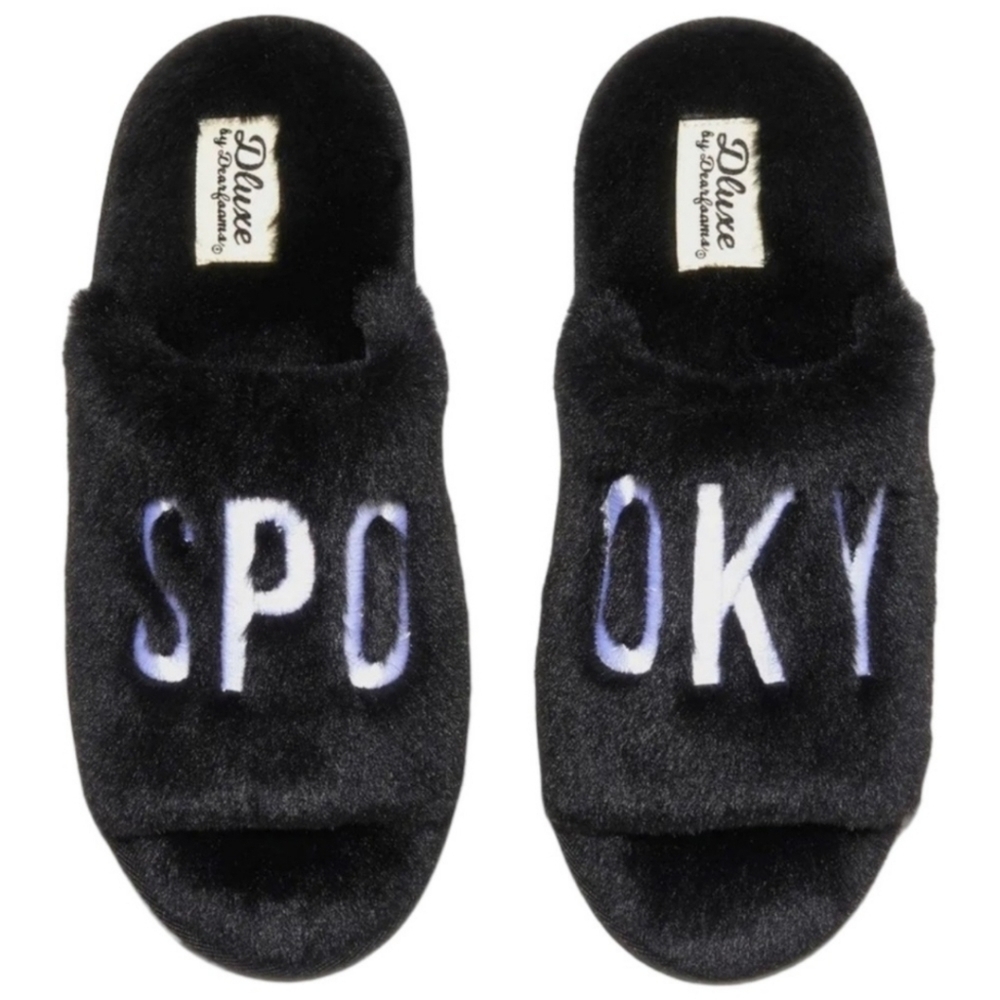 DLUXE by DEARFOAMS “SPOOKY” Slippers NEW L (9-10)